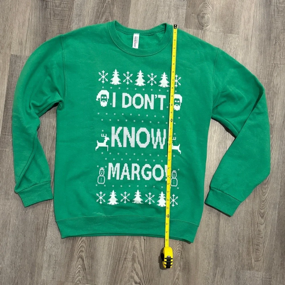 Jerzees Green Crewneck Holiday Sweater - Picture 3 of 5